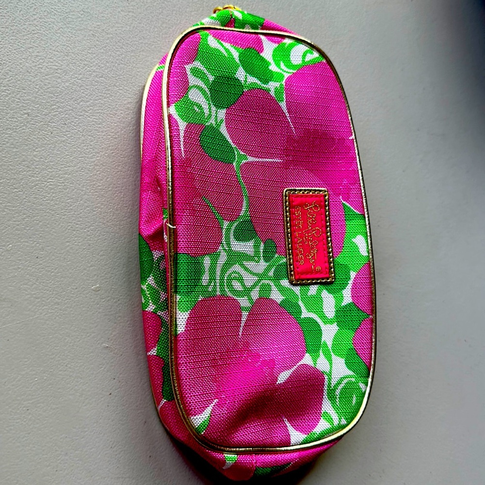 Estée Lauder Lilly Pulitzer cosmetic bag pink flower